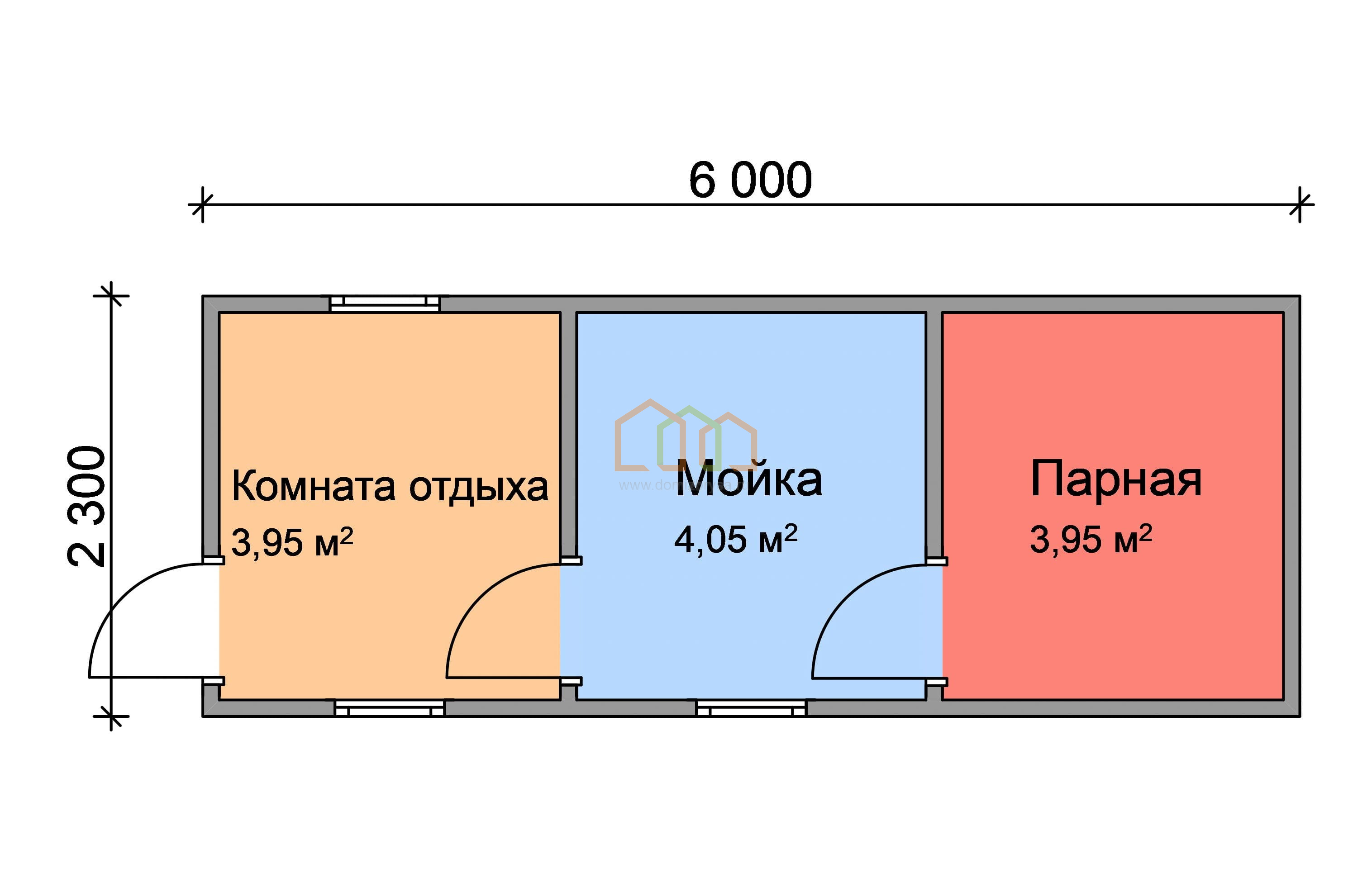 Перевозная баня из бруса 6х2,3 Площадь: 13.8 м² цена 368000 под ключ в  Черноголовке